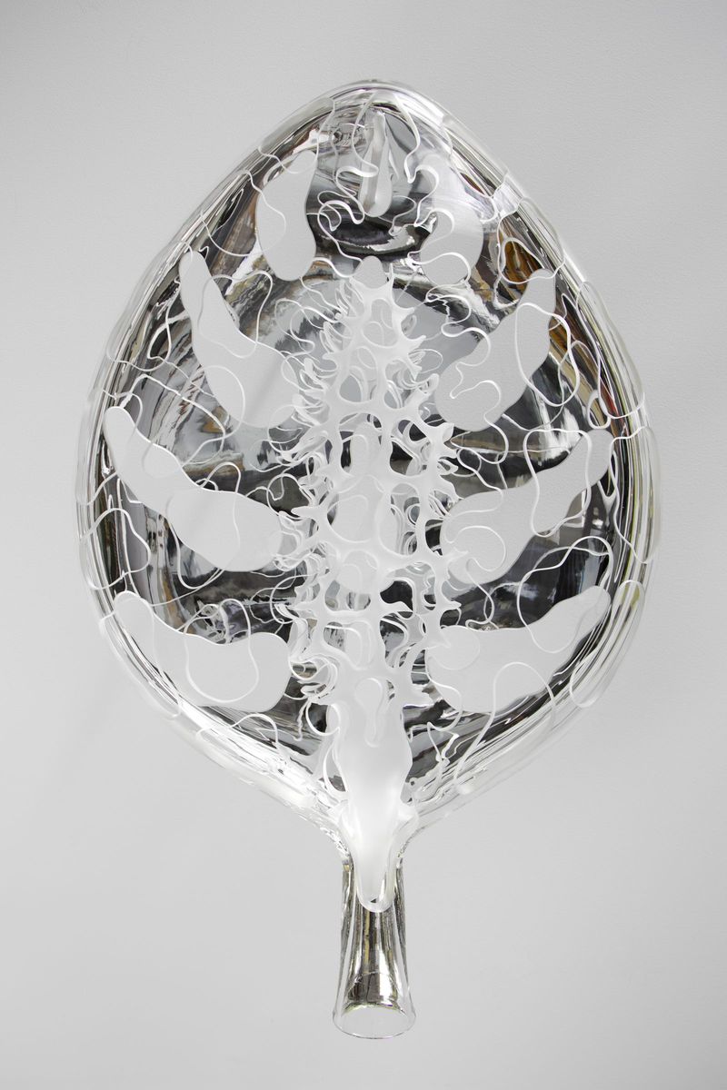 There is nothing, more expensive than things you can't buy with money, 2014. Blown and carved glass, silvering. By Yusuke Takemura.