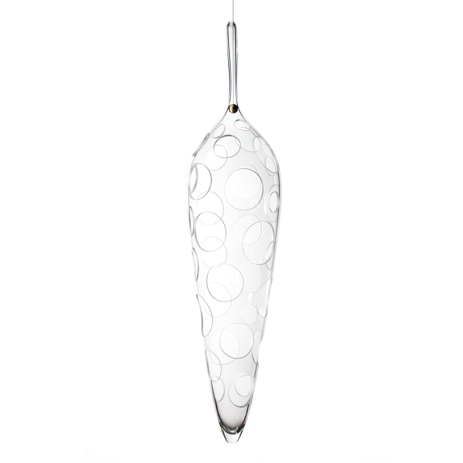 Contemporary memories, 2023. Blown glass, brass, stainless wire. By Yusuke Takemura.